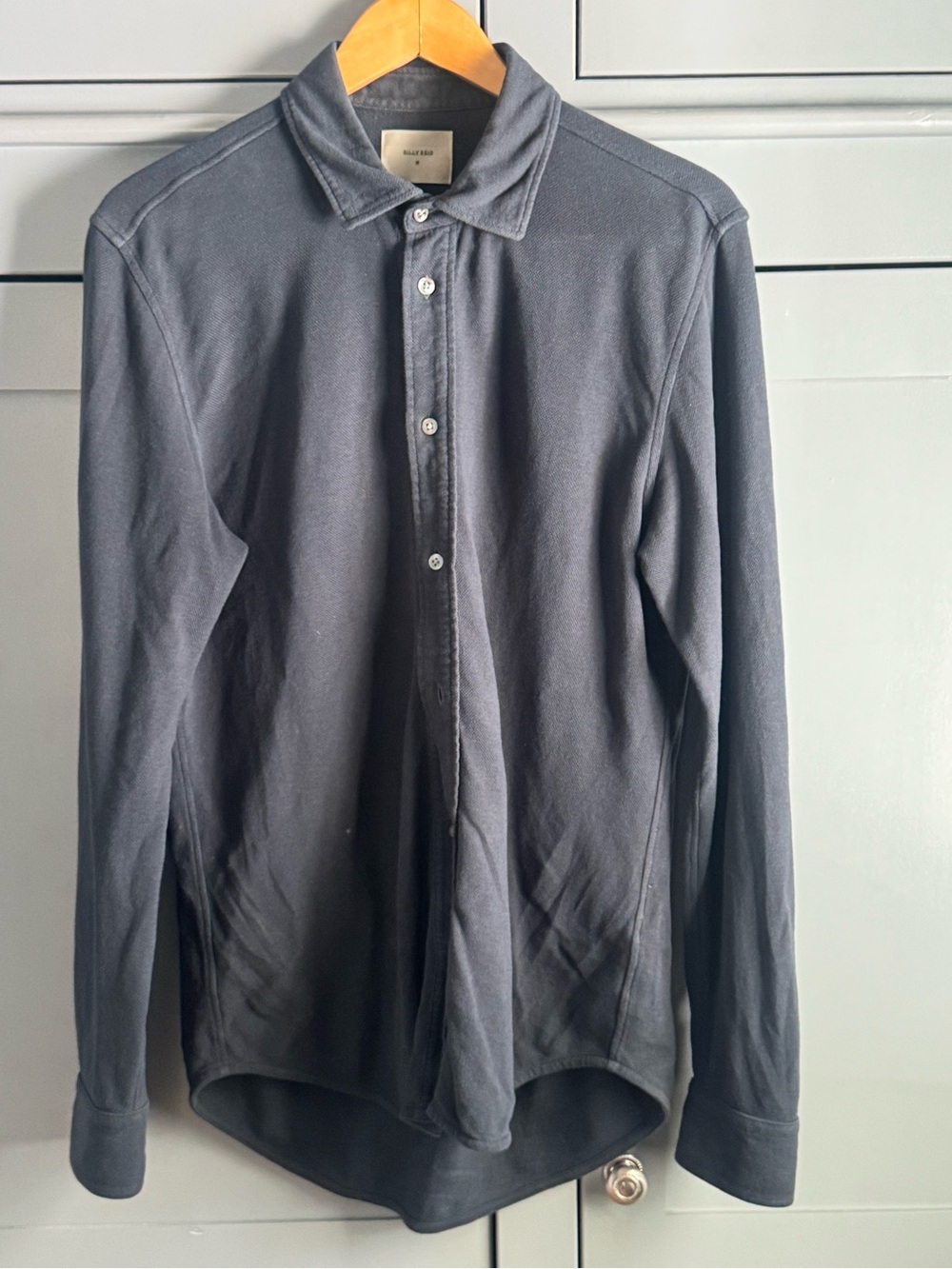 Billy Reid Navy Long-Sleeve Button-Down Shirt